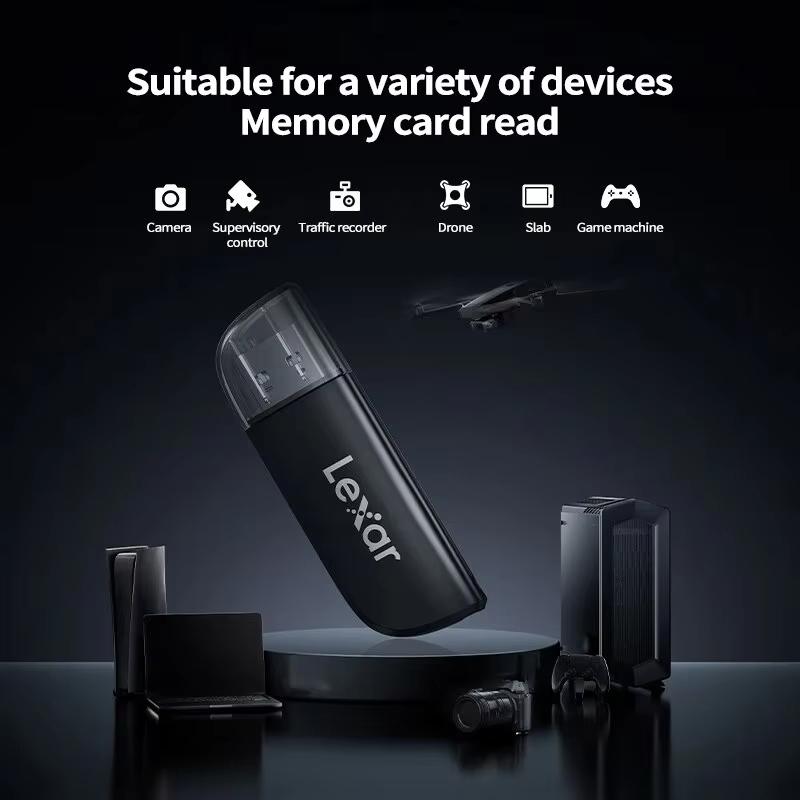 Lexar Card Reader USB 3.2 Gen1 Multi-Card Dual-Slot 2 In 1 USB-A Card Reader High Speed Original 2 In 1 Dual Card Slot For SD TF Micro Sd Memory Card