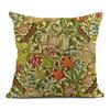 Vikama Vintage Floral Linen Cushion Cover Bohemian Style Sofa Pillowcase Bedroom Decorative Cushion Cover