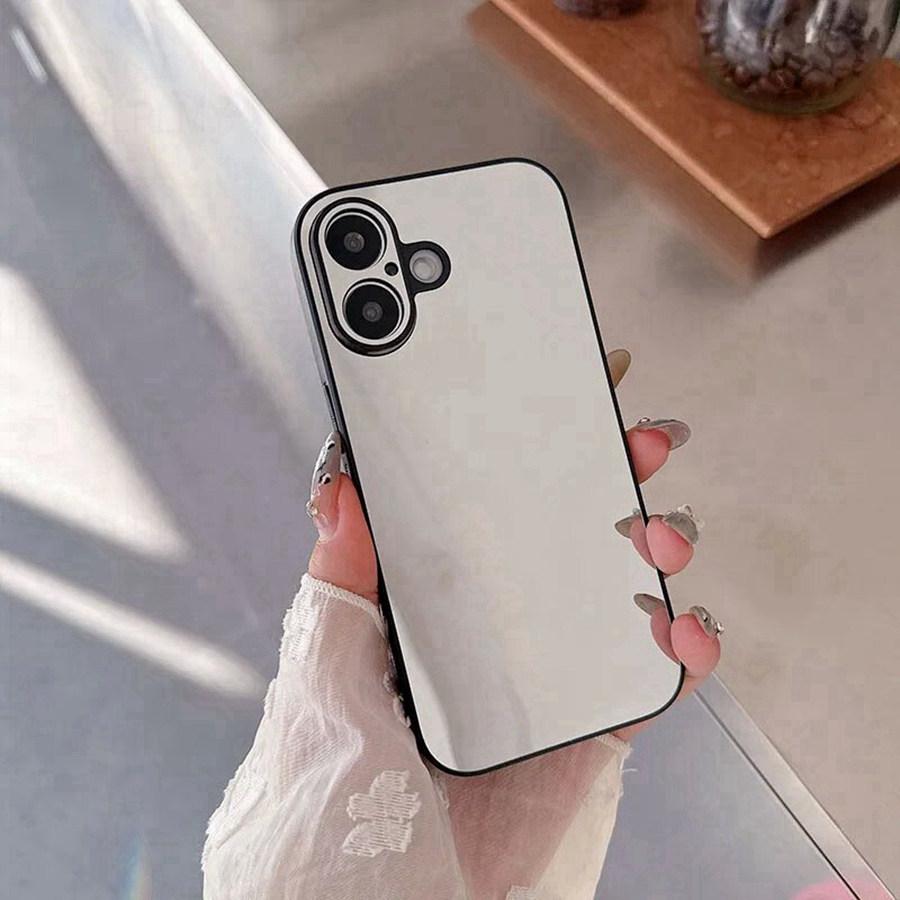 Luxury Reflective Makeup Mirror Case For Apple iPhone 13 17 Pro Max 14 15 16 Plus Samsung Galaxy S23 S24 S25 Ultra Plus FE Shockproof Back Cover Cases