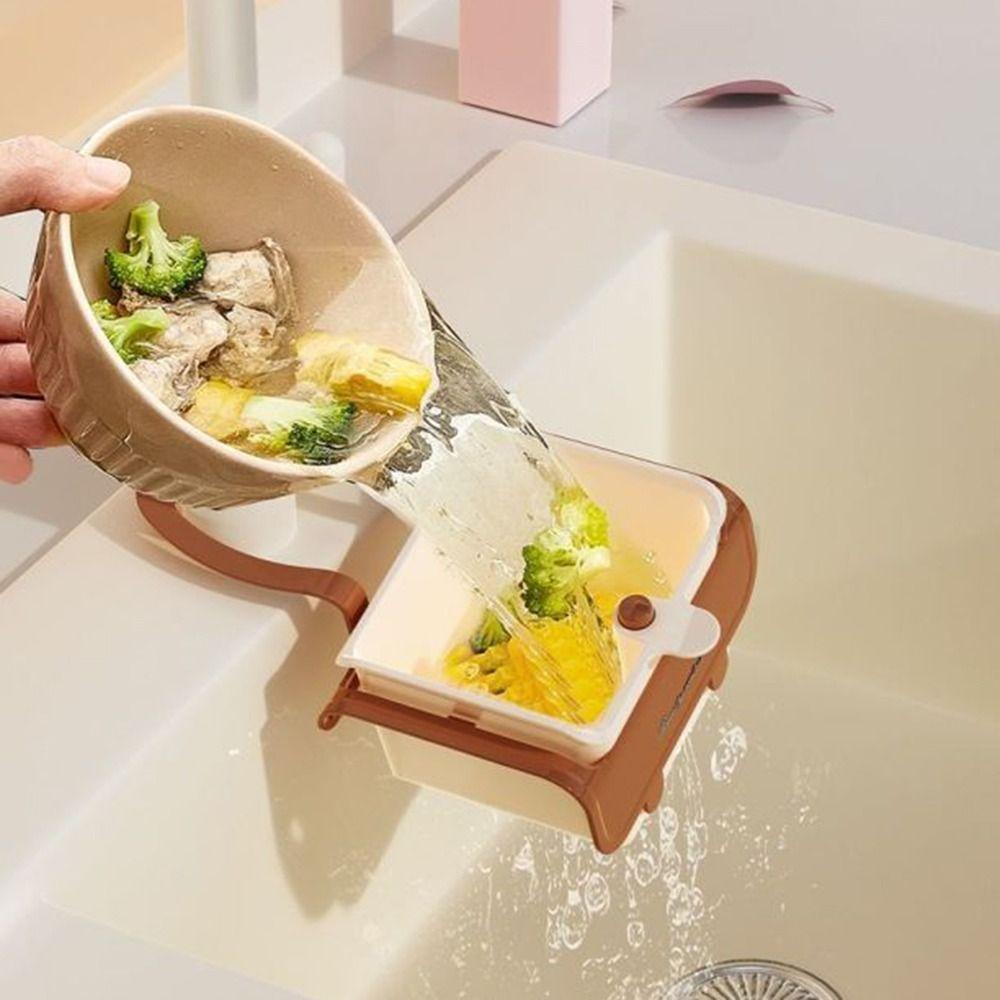 2 in 1 Sink Hanging Strainer Basket Detachable Food Residue Separator  Kitchen Accessories