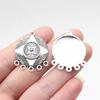 Accessoires Pièces Connecteur Boucle d'Oreille Rond Multi-Trous Fournitures de Bijoux de Mariage ZA044