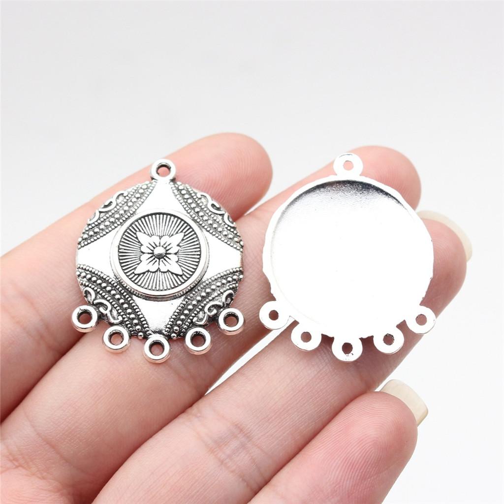 Accessoires Pièces Connecteur Boucle d'Oreille Rond Multi-Trous Fournitures de Bijoux de Mariage ZA044