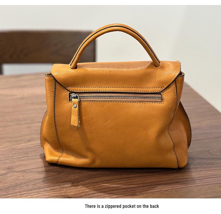 2024 Autumn/Winter Vintage Handmade Women's Genuine Leather Shoulder & Crossbody Bag