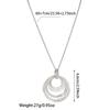1 Piece of Fashionable Retro Multi-layer Circular Pendant Long Necklace Autumn/winter Sweater Chain