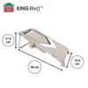 KINGHOFF KH-2006 Mandoline Slicer, Stainless Steel, Adjustable Thickness, Gray, 30x13.5x11.5cm, with Pusher