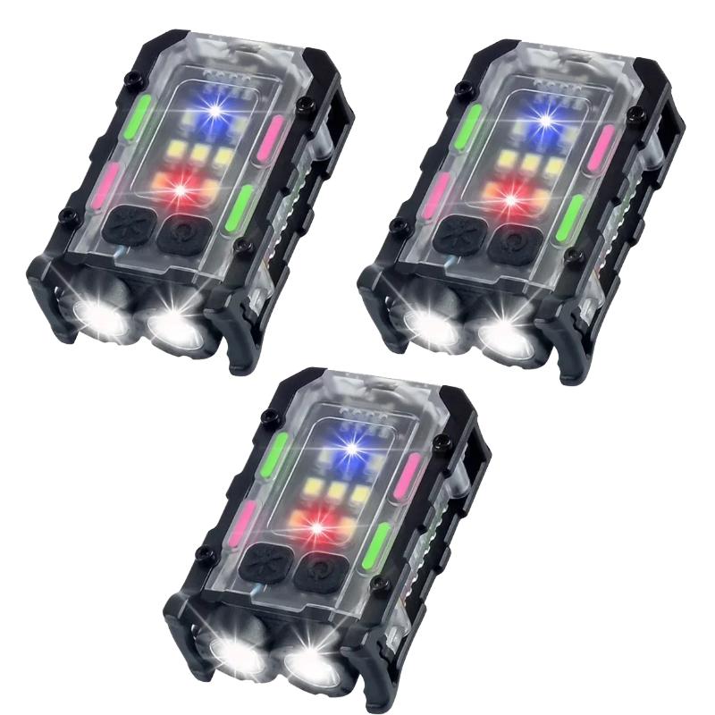 Bright EDC Flashlight Portable Mini LED Light Outdoor Camping Hiking Tools USB Rechargeable Running Emergency Hiking Lantern