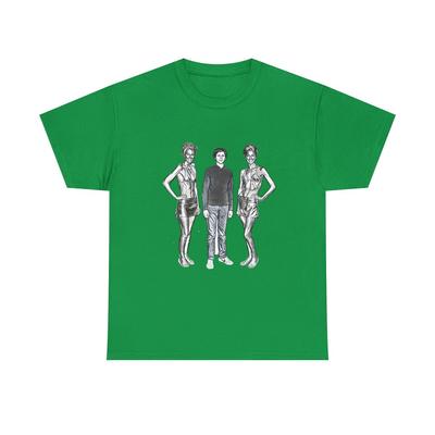 Michael Cera Lustiger Grafikdruck Schwarzweiß Unisex Schweres Baumwoll-T-Shirt