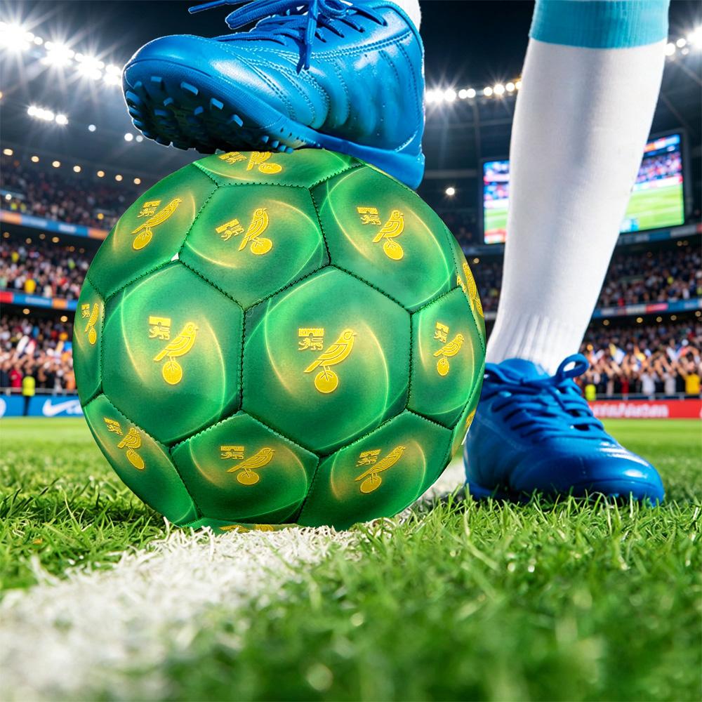 Norwich City FootballPrinted Size 5 Soccer Bball, Anti Slip Adult Match Football Souvenir for Football Fans