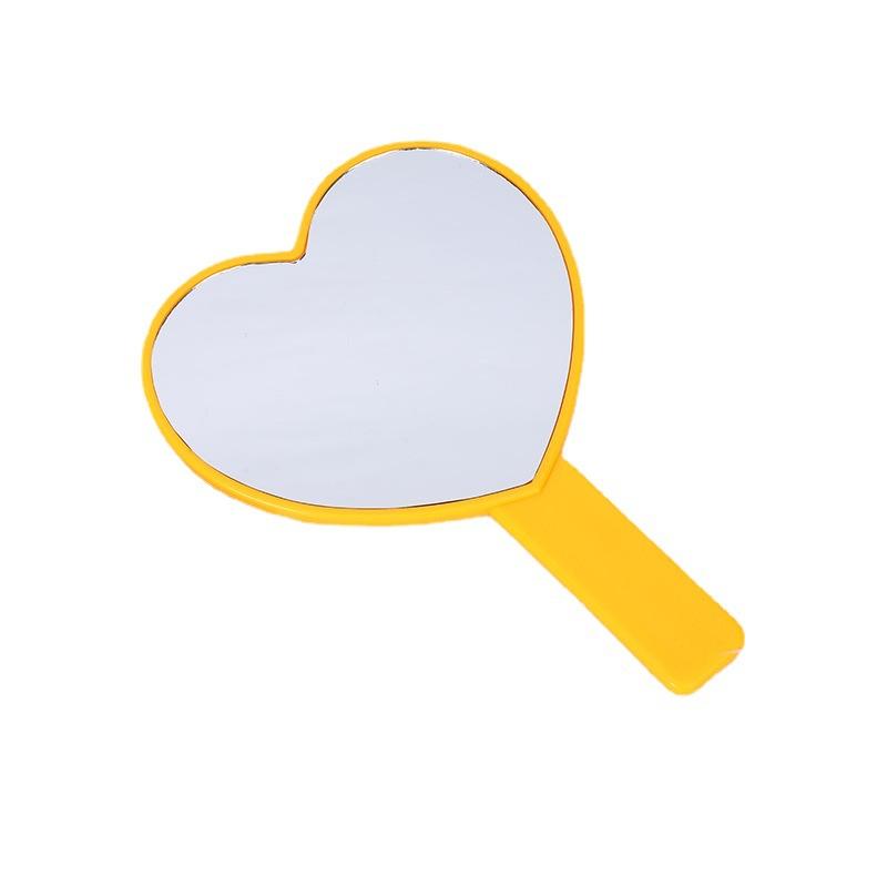 Diamond Handheld Makeup Mirror Love Heart Mirror Female Handle Makeup Cosmetic Beauty Tools Handheld Vanity Make Up Mirror