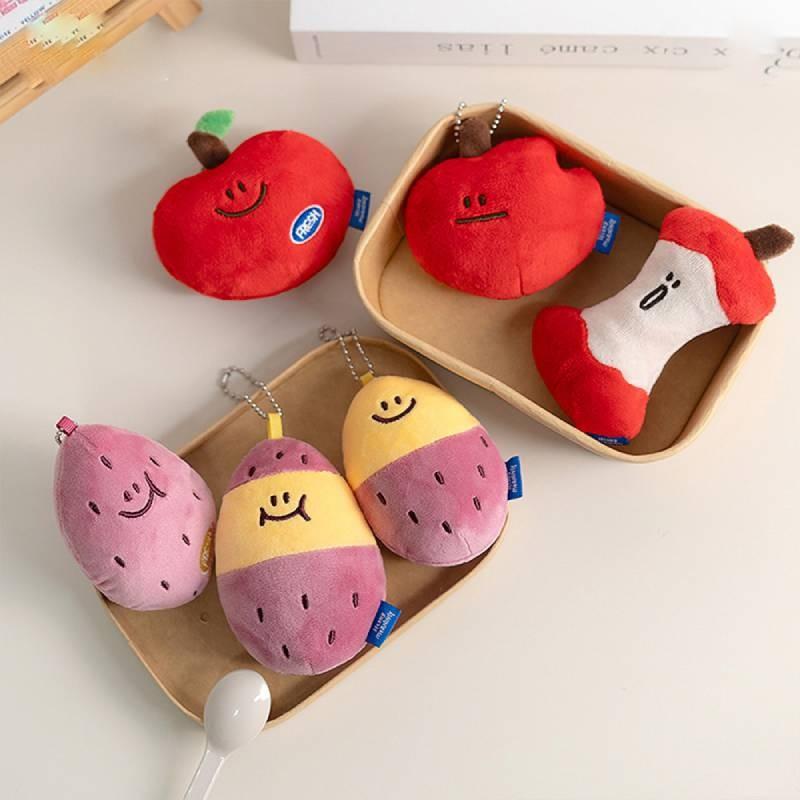 Sweet Morning Second Potato Apple Keychain Backpack Decorative Plush Pendant