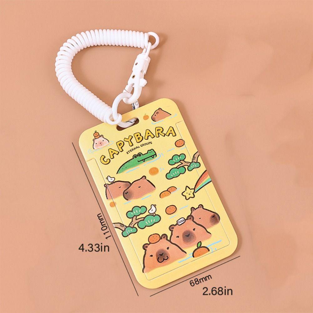 1 pièce Lanières de cou Capybara mignonnes Dessin animé Plastique Pour Porte-clés Porte-carte d'identité Accessoires
