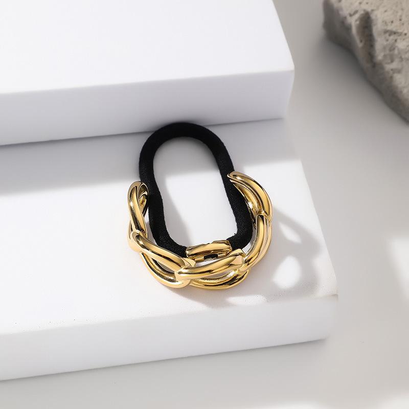 Mode Punk Geometrische Metall Haarspangen Elastische Haargummis Haarseil Stirnbänder Für Damen Mädchen Haarschmuck Geschenke