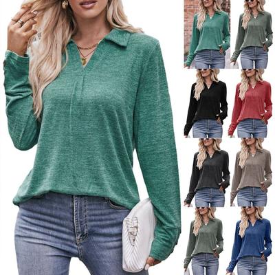 Chemise décontractée à manches longues et boutons pour femme, confortable et tendance