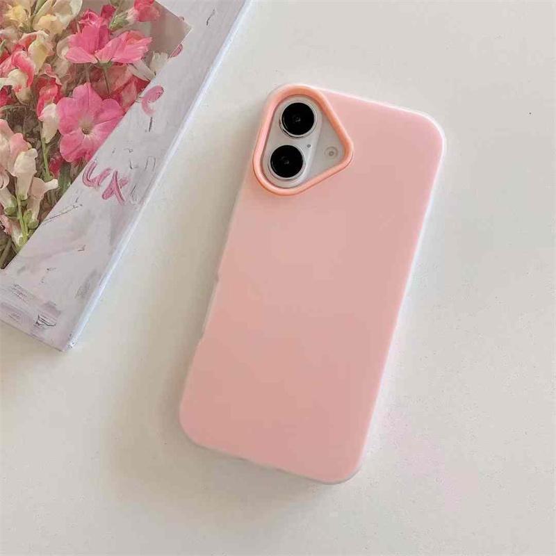 

Модный чехол-желе для iPhone 16 15 14 13 12 11 Pro Max 2-в-1 Мягкий чехол из ТПУ iPhone 13 розовый