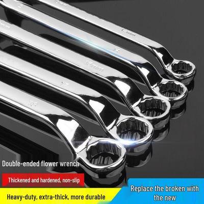 Multi-Use Wrench Set: Double-End Box, Open-End, and Combination Wrenches for Auto Repair