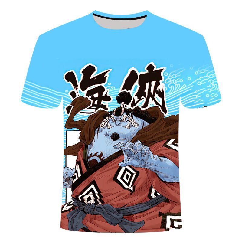 One Piece New Anime 3D Printed Casual Fashion Cool Round Neck T-shirt for Primary and Secondary School Students