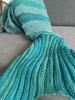 Acrylic Striped Mermaid Blanket For Home Office And Lounge Decor