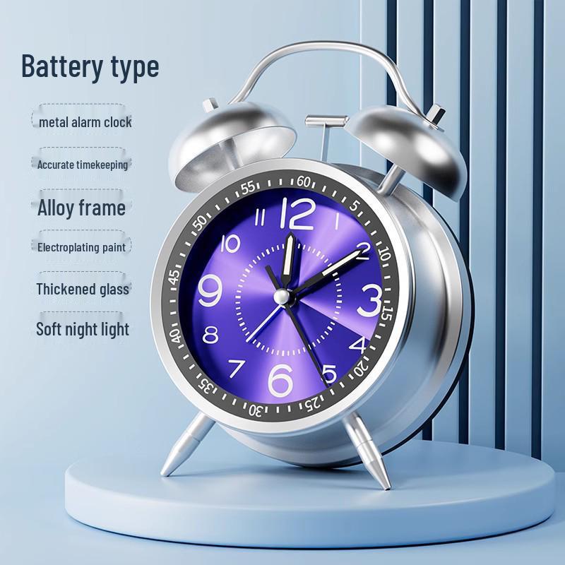 2025 Mechanical Alarm Clock for Students & Seniors - Compact, Rechargeable Wake-Up Call