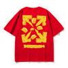 Sommermode Schweres Retro-T-Shirt für Herren mit englischen Buchstaben, 100 % Baumwolle, bedruckt, Rundhalsausschnitt, hochwertiges Casual Fitness Street