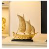 Resin Sailboat Decorative Figurine Home Office Living Room New Gift Chinese Style
