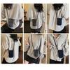Retro washed denim mobile phone bag casual messenger bag