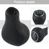 5-Speed Gear Knob 5-speed Gear Knob Enhanced Style Modern Appearance Premium Black Chrome Vehicle Interior Upgrade