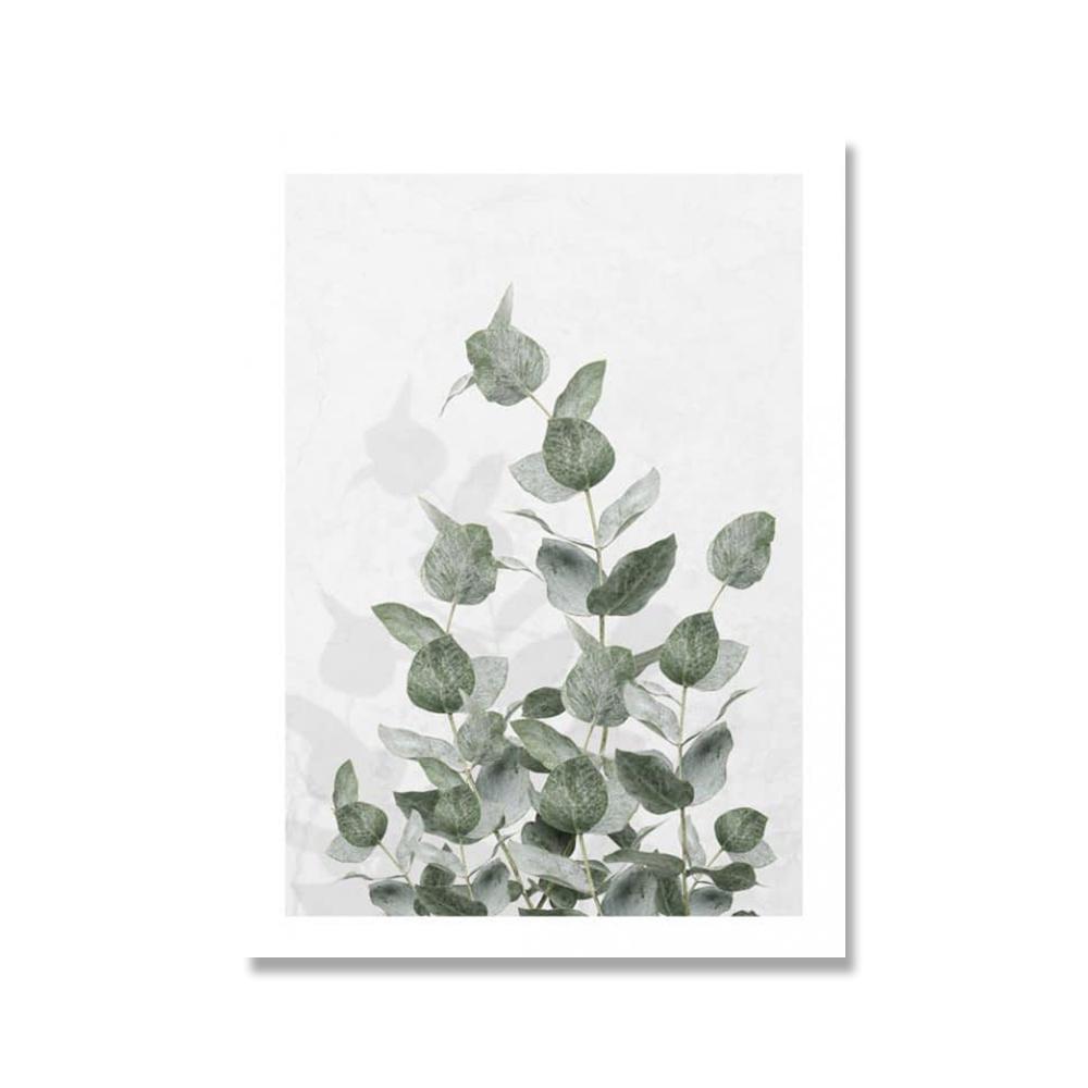 Green Leaf Plant Canvas Painting Botanical Nordic Wall Art Poster and Print Scandinavian Decoration Picture Artwork Home Decor No Frame
