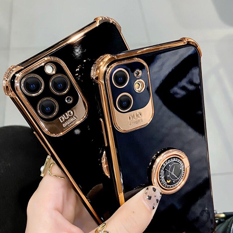 Buy Luxury Black Gold Plating Glitter Case for IPhone 13 12Pro MAX