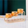 Food Storage Container, Glass Sealed Jar with Lid, Kitchen Storage Bottle, Household Moisture-proof Tea Can, Metal Rack