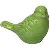 Figurina di Uccello Decorativa in Ceramica Invecchiata - Verde