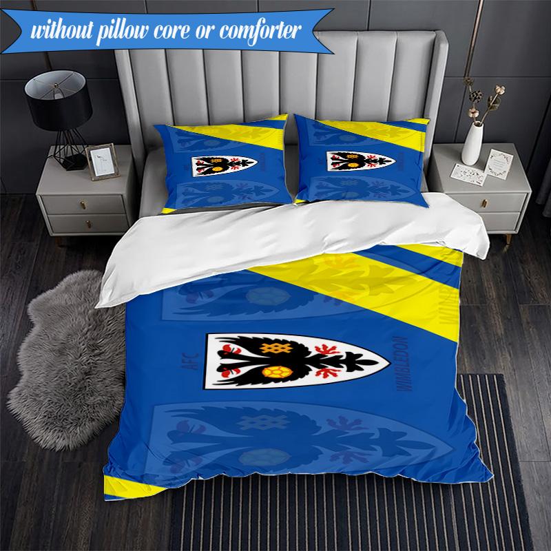 3PCS Afc Crest Printed Soft Bedding Set,Including 1pc Duvet Cover And 2pcs Pillowcases Perfect for Bedroom, Dormitory, Fan gift