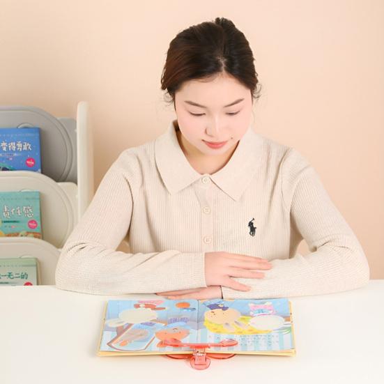 Pince à livre transparente en plastique, support de page de livre, pinces multifonctions, accessoires de lecture pour marque-pages