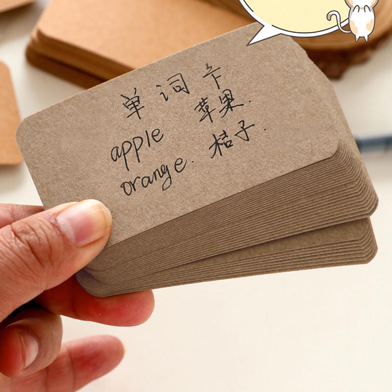 100 Stück Leere Notizkarten DIY Bastelkarton Kleine Visitenkarten Kleine Lesezeichen für Feiertag Geburtstag