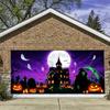 Halloween Flag with Pumpkin and House Design, Decoration for Outdoor Yard, Polyester