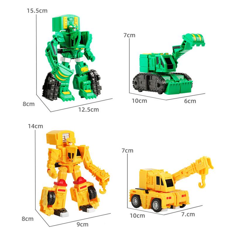To Modus Carbot Transformasjon Gravemaskin Leker Actionfigurer Deformasjon Anleggsbil Lastebil Dumper Kran Kjøretøy Leke