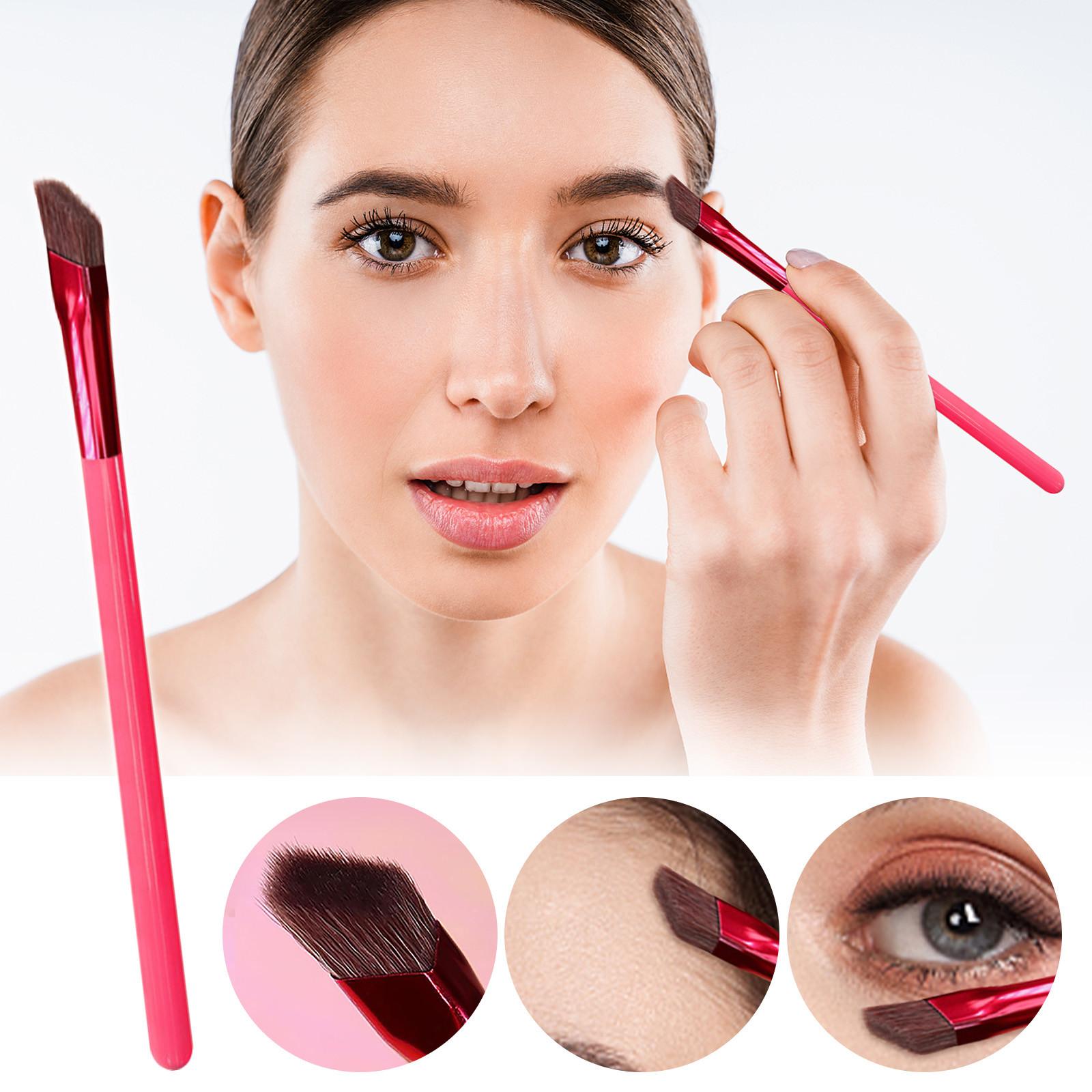 

Багатофункціональна щіточка для брів Thrush Gadget Квадратна щіточка для брів Макіяж Щіточка для брів Консилер Макіяж Кутова щіточка для пудри брів One Size червоний