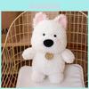 Adorable 25cm White West Highland Terrier Plush Toy Keychain And Bag Charm