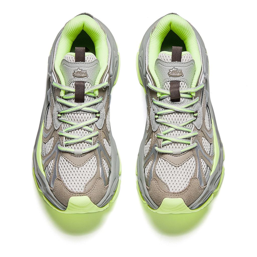 Anta Star Moon 3 Sports Casual Comfortable Non-Slip Wear-Resistant Low-Top Dad Shoes Women sneaker Gray Brown Green 922518891-3