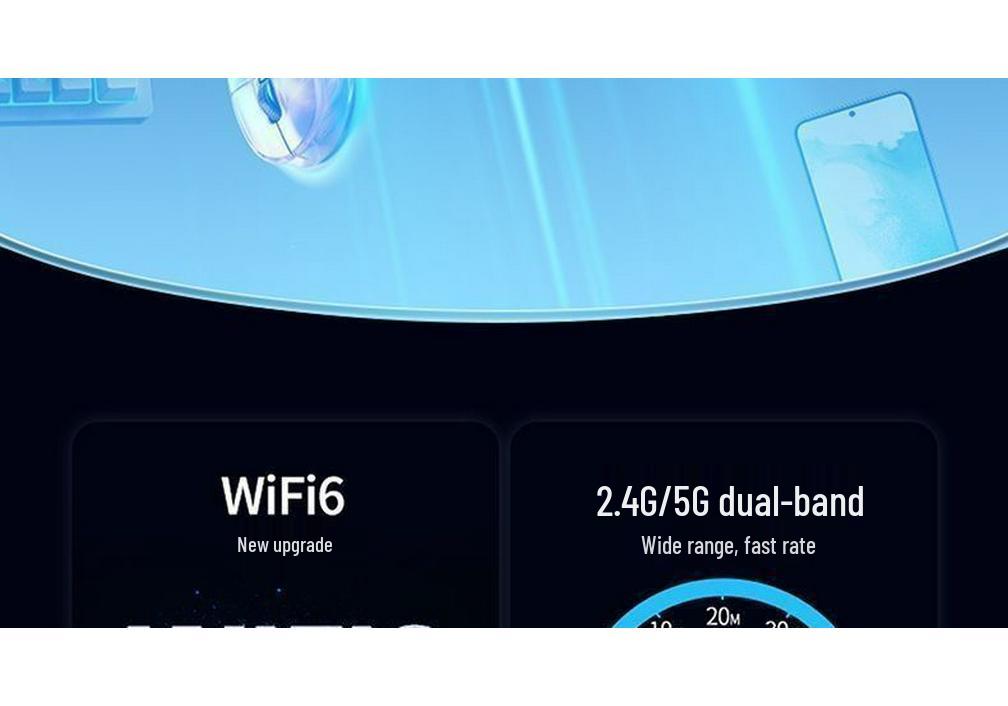 Driver-Free 5G Dual-Band WiFi 6 USB Network Adapter for Desktop Computers