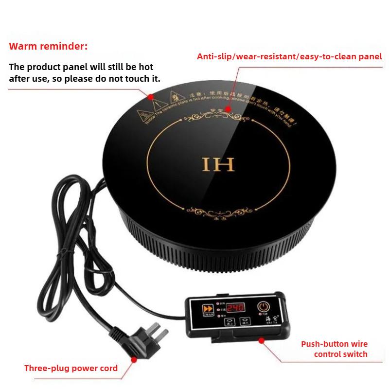 Restaurant Special Stove Induction Cooker Small Hot Pot Single Person Circular Hot Pot Stove Embedded Commercial Hot Pot