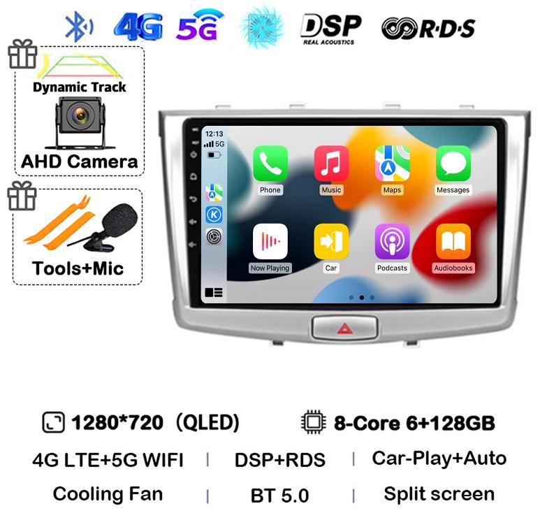 Android 14 Carplay Auto WIFI+4G For GREAT WALL Hover Haval H6 2016 2017 2018 Car Radio Multimedia Player Navigation Stereo GPS