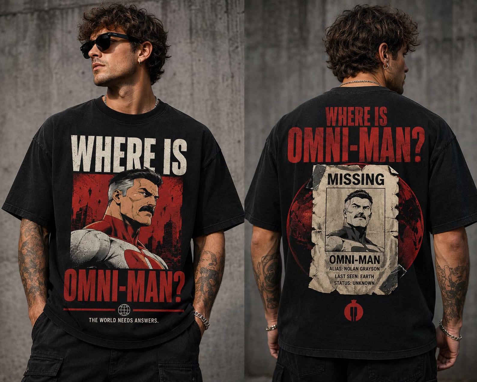 Comfort Colors® Where Is Omni Man Vintage Missing Poster Tee S
