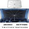 Car Windshield Sun Shade Blocks, UV Ray Reflector Umbrella, For Ssangyong Actyon Korando Kyron Musso Rexton Tivoli Accessories