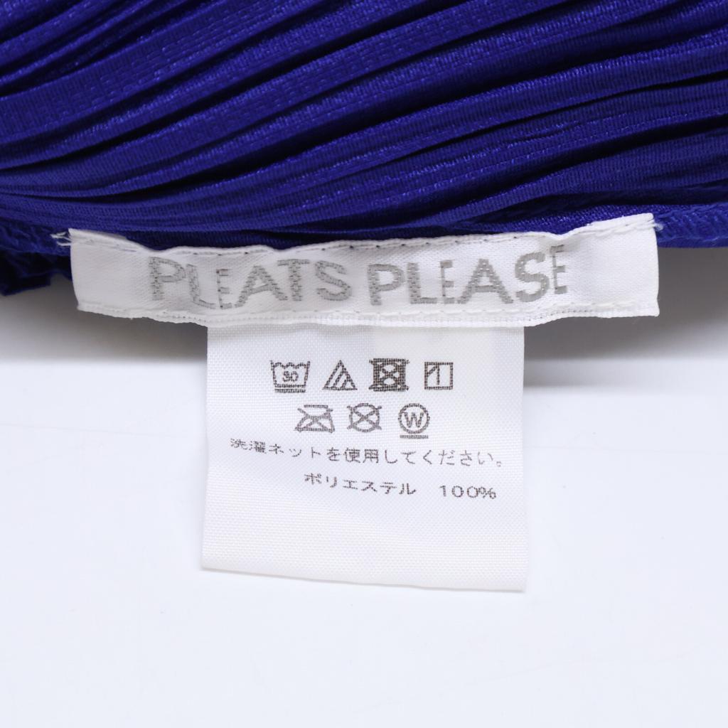 PLEATS PLEASE PP81-JH186 18AW Blue Half Zip Dress dress 3 purpleUsed