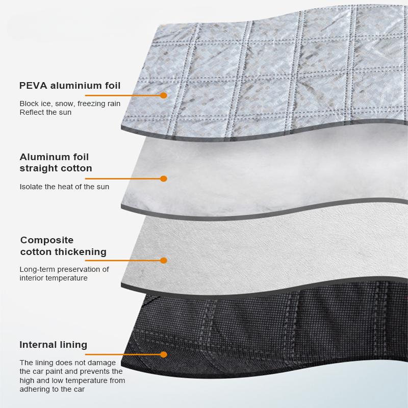 Large Size Car Windshield Cover Magnet Winter Window Snow Shield Anti Frost Auto Front Window Snow Cover for SUV MPV