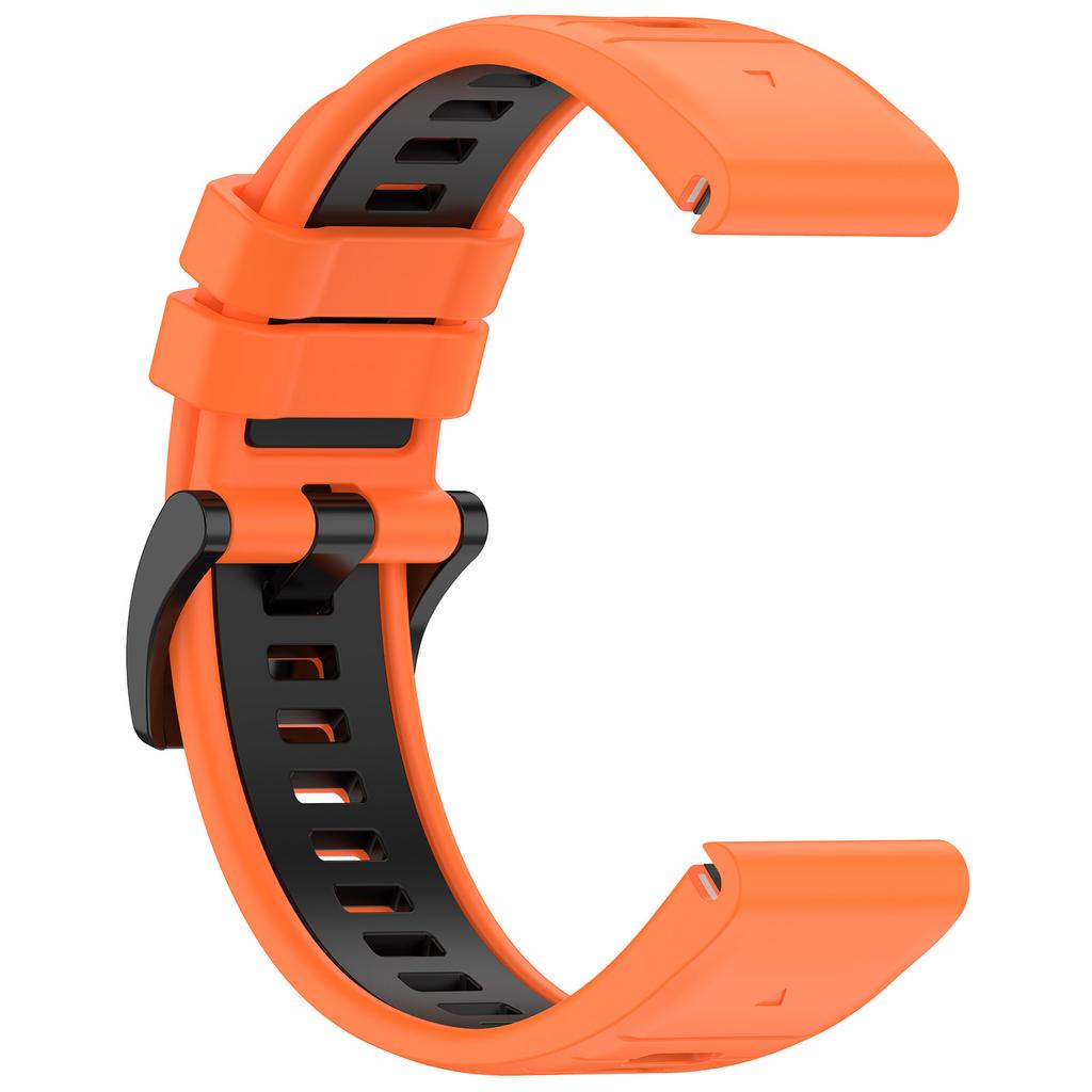For Garmin Fenix 7X/7X Pro/6X QuickFit 26mm Silicone Watch Strap Dual Color Wrist Band