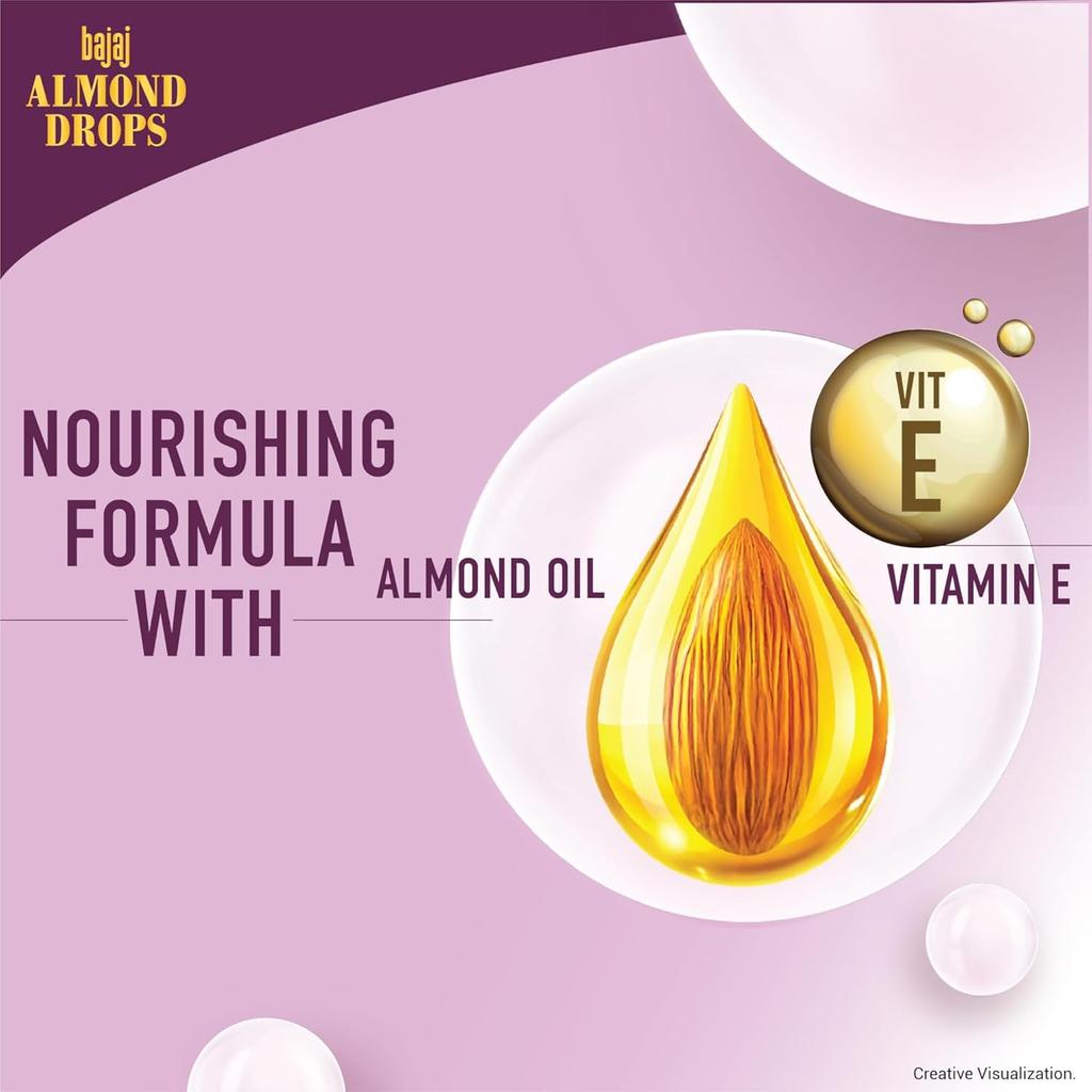 Bajaj Almond Drops Anti Hairfall Conditioner 175ML Pack Of 1 For Dry Frizzy Hair Smooth Manageable Locks