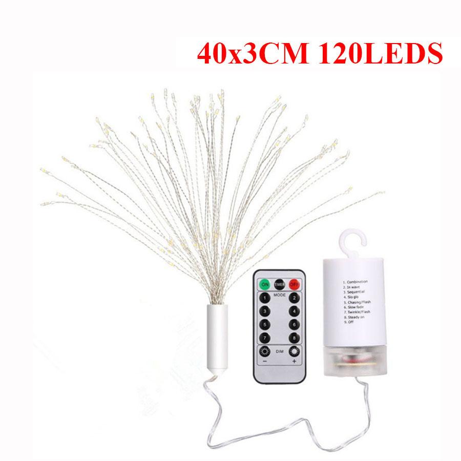 

Thrisdar 10 в 1 подвесной фейерверк Starburst, уличный рождественский мерцающий одуванчик, гирлянда для праздничного декора патио White