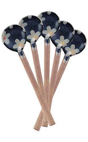 

Yamaki Ikai G1981 Ceramic Spoon, Navy Blue, Pack of 5