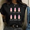 Women T Shirts Fashion Womens Cartoon Graphic Finger Nail Cute Printed Top Tshirt Female Tee Shirt Ladies Clothes T-shirts